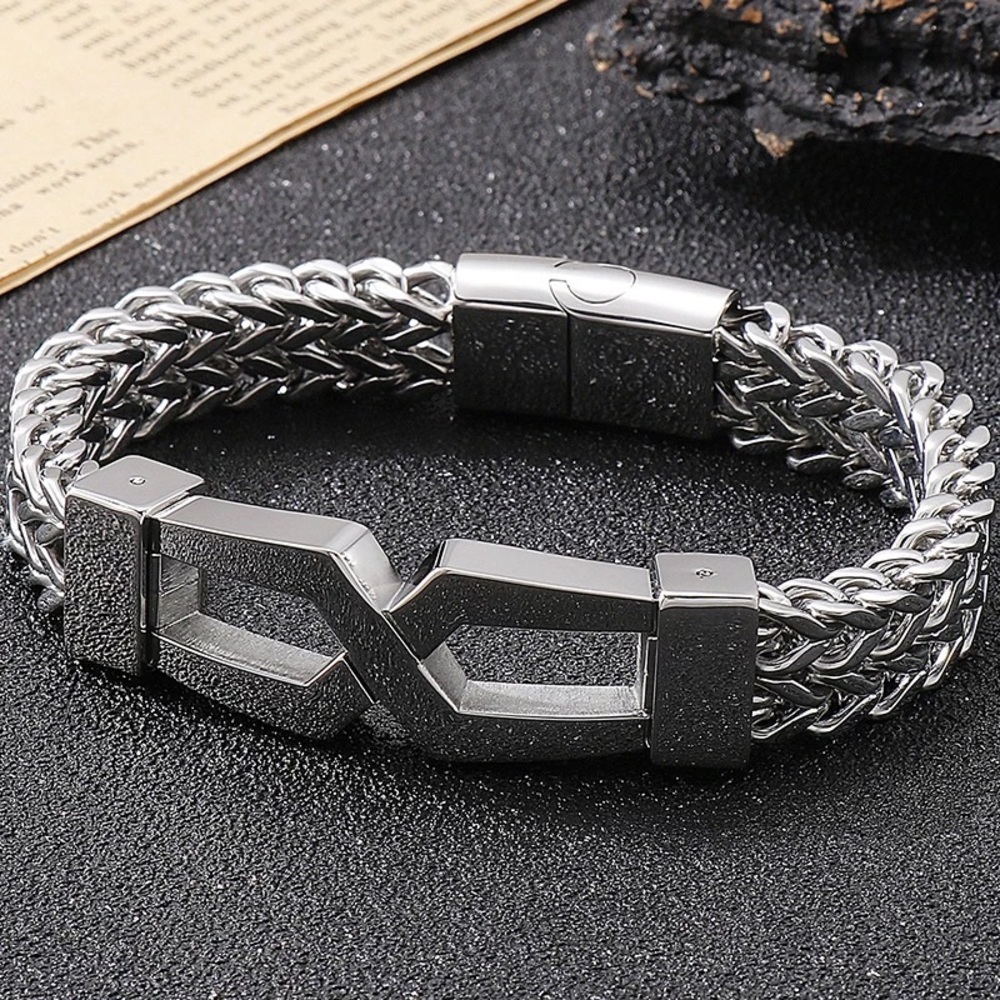 12mm Luxury Stainless Steel Bangle Bracelet - Picture 9 of 12